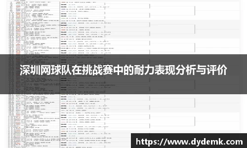 深圳网球队在挑战赛中的耐力表现分析与评价